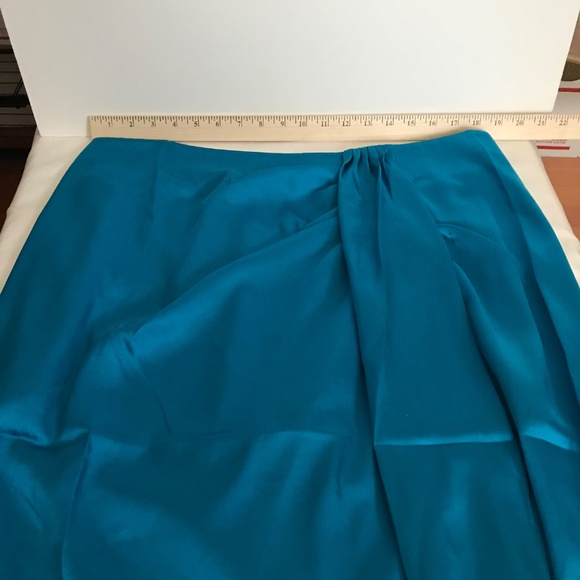 J. CREW Satin Sarong Skirt Turquoise Blue NWT Women’s Plus Size 16 - Picture 10 of 16